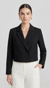 Breasted Cropped Blazer