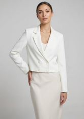 Breasted Cropped Blazer