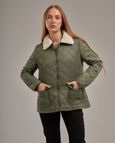 Puffer Jacket with Fur Collar