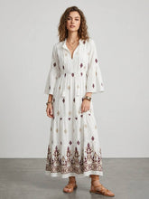 Bohemian Embroidered Maxi Dres