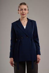 tailored belted blazer