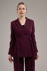 tailored belted blazer