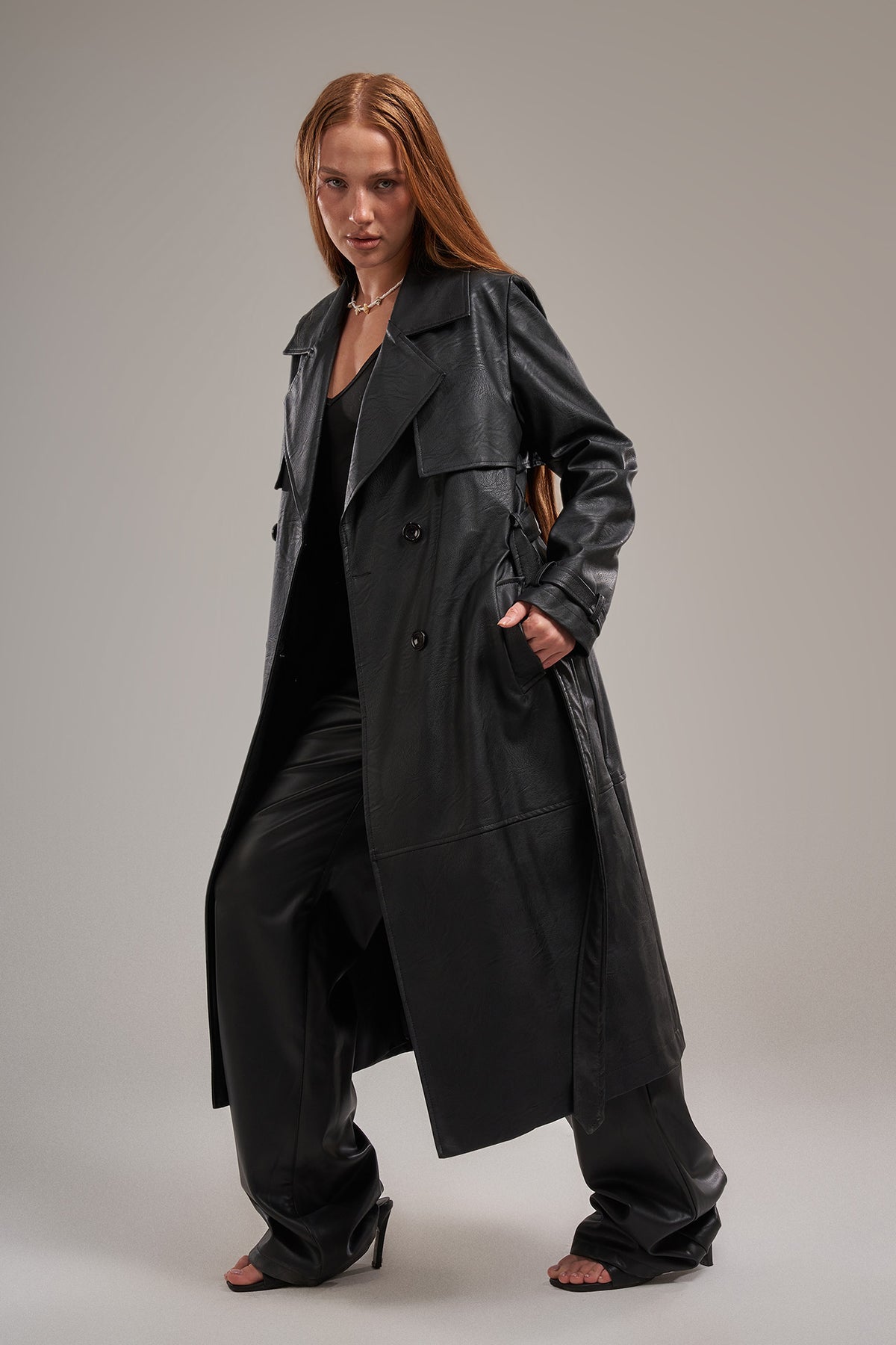 leather trench coat