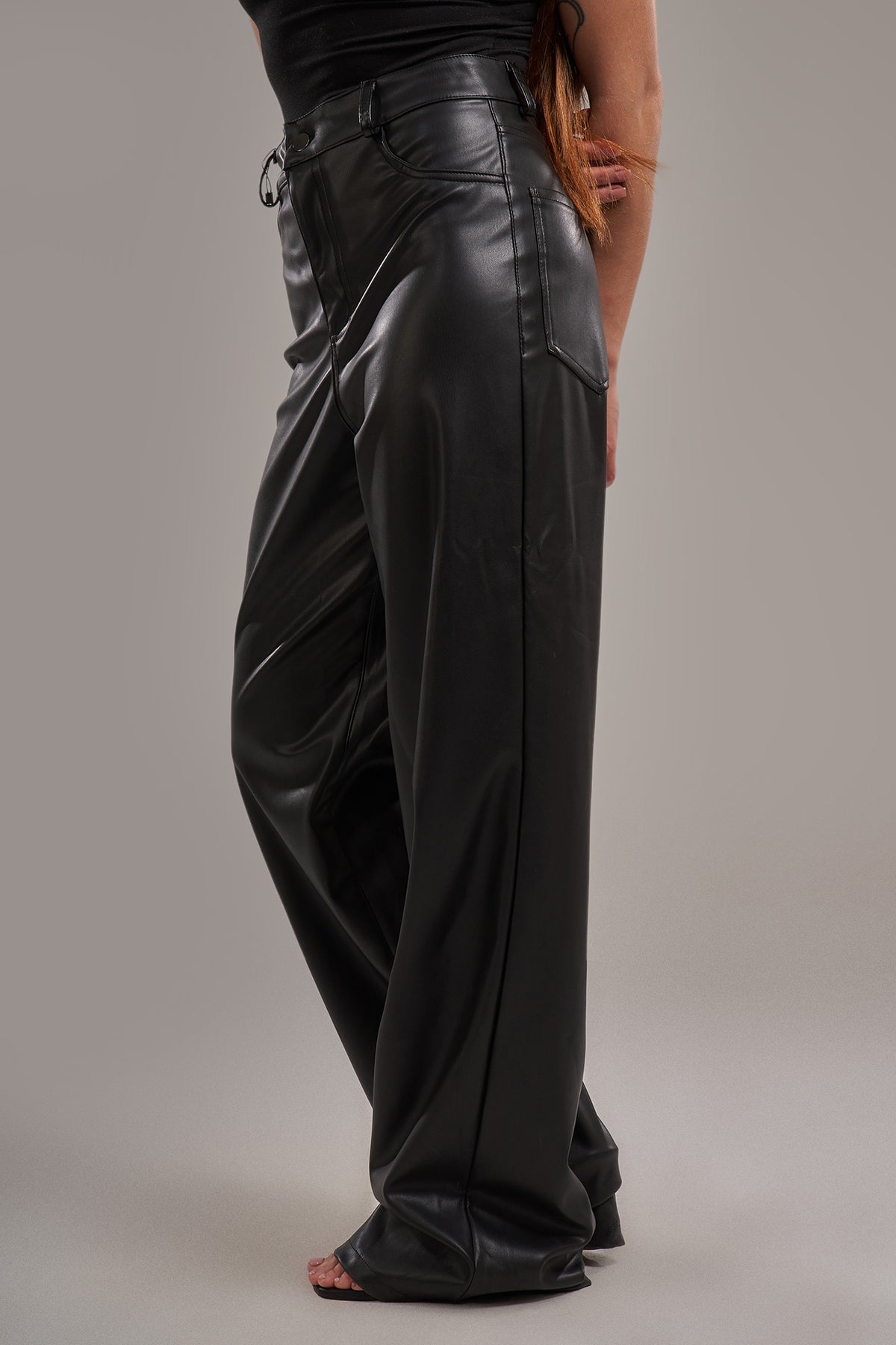 Glossy Leather Pants