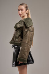 Furback Oversize Luxe Leather Jacket