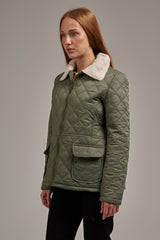 Puffer Jacket with Fur Collar