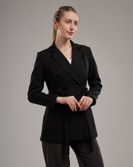 tailored belted blazer