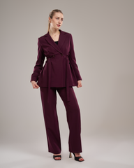 tailored belted blazer