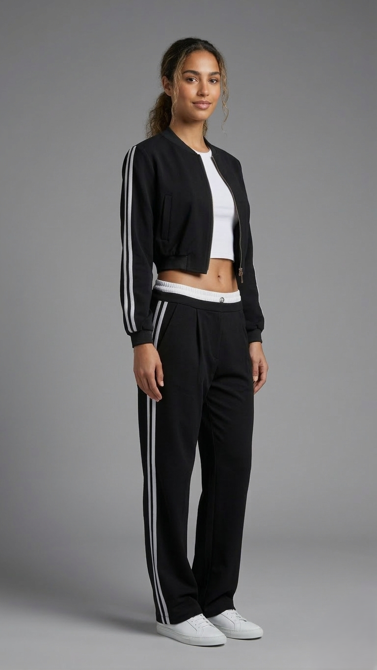 Sleek Cropped Tracksuit