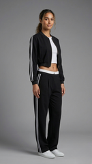 Sleek Cropped Tracksuit