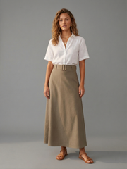 High-Waisted Maxi Skirt