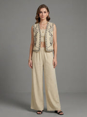 Embroidered Linen set