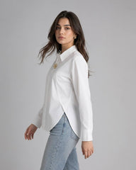 Floral Brooch Blouse