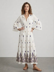 Bohemian Embroidered Maxi Dres