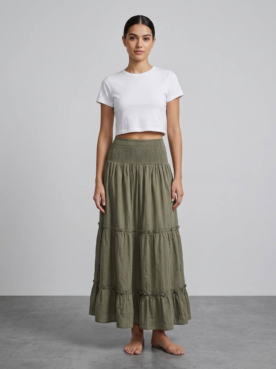 Smocked Skirt